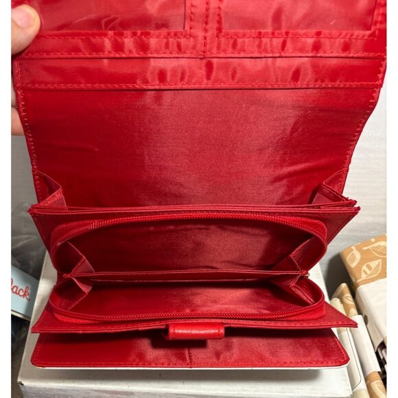 Legion Red & White Floral Wallet With Matching Key Holder Poppies 8 x 5" - Picture 8 of 16